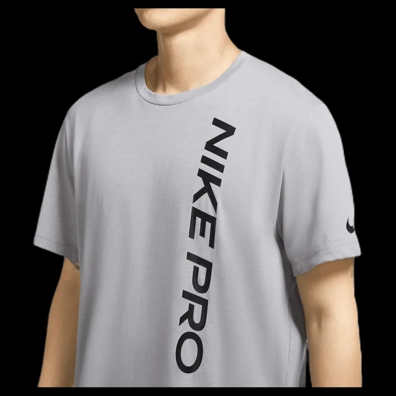 Nike Pro Burnout SS Top Black/Grey Grå