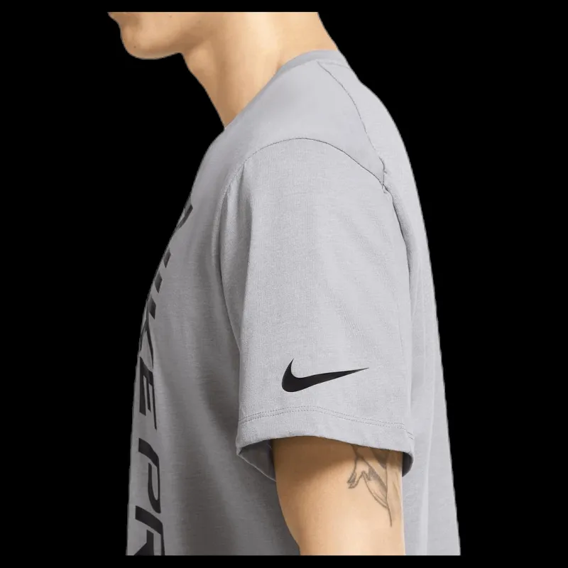 Nike Pro Burnout SS Top Black/Grey Grå