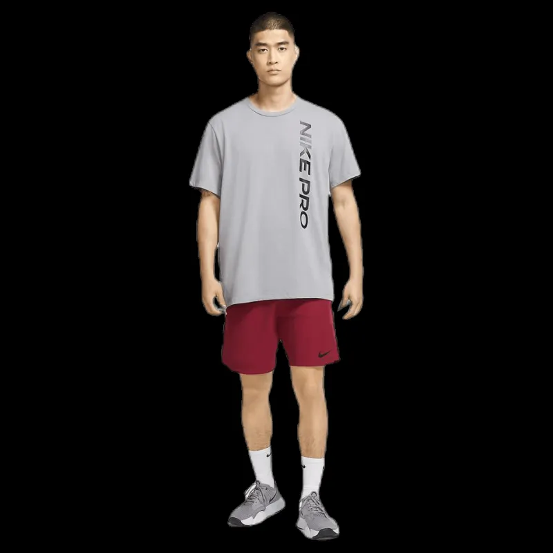 Nike Pro Burnout SS Top Black/Grey Grå