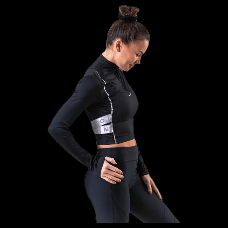 Nike Pro HyperWarm Half-Zip Black/Silver Svart Hot