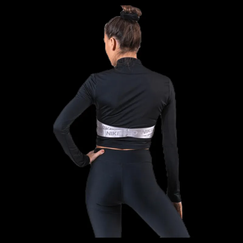 Nike Pro HyperWarm Half-Zip Black/Silver Svart Hot