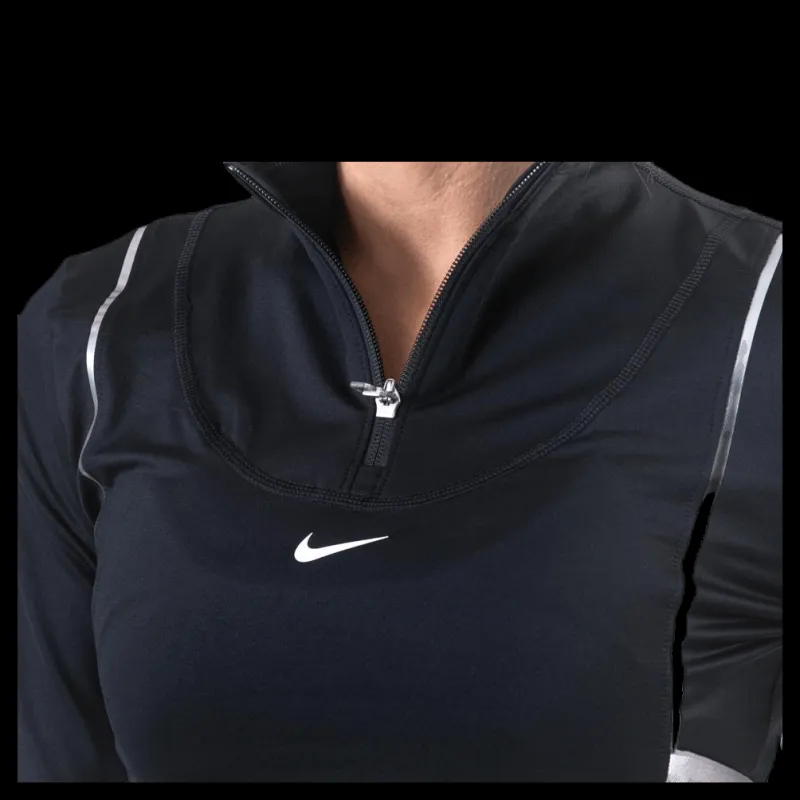 Nike Pro HyperWarm Half-Zip Black/Silver Svart Hot