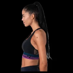 Discount Nike Pro Medium Pad Mesh Bra Black Svart