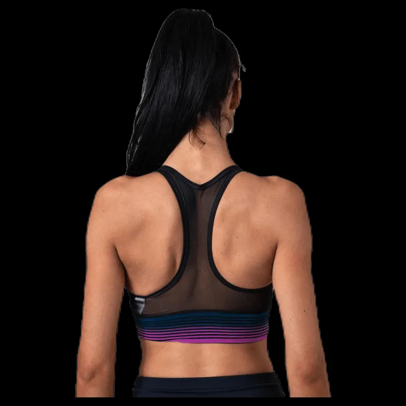 Discount Nike Pro Medium Pad Mesh Bra Black Svart