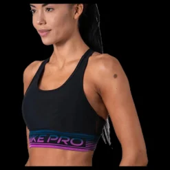 Discount Nike Pro Medium Pad Mesh Bra Black Svart