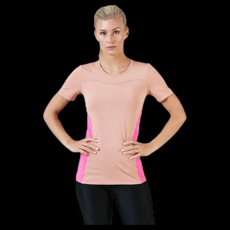Nike Pro Short-Sleeve Top Pink/White Rosa Online