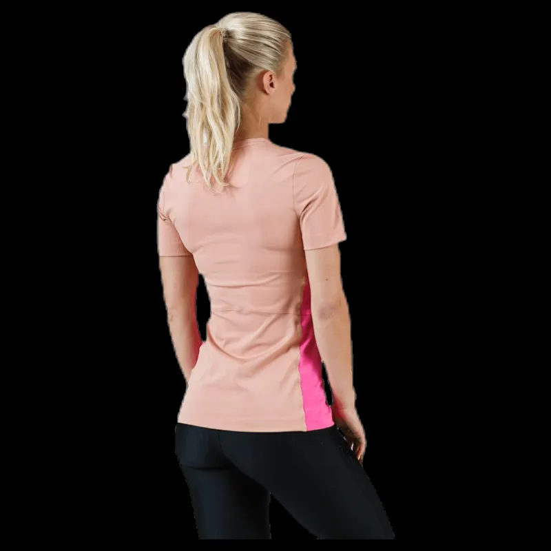 Nike Pro Short-Sleeve Top Pink/White Rosa Online