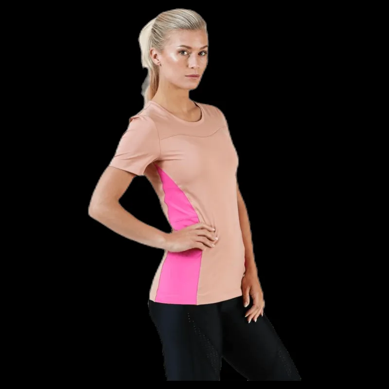 Nike Pro Short-Sleeve Top Pink/White Rosa Online