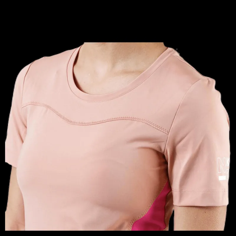 Nike Pro Short-Sleeve Top Pink/White Rosa Online
