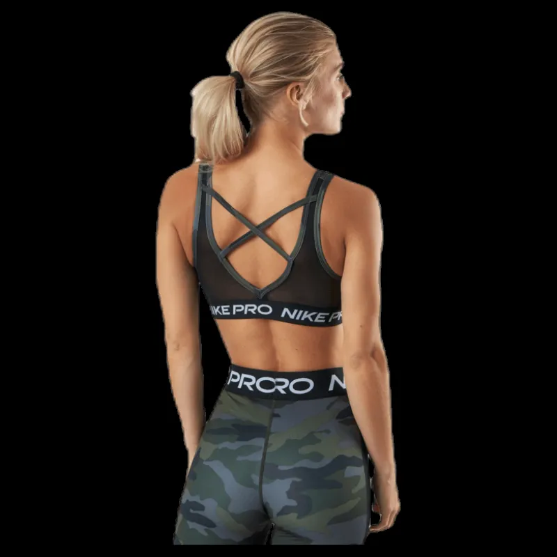 Nike Pro Swoosh Bra Thunder Grey/Black/White/White Svart Outlet