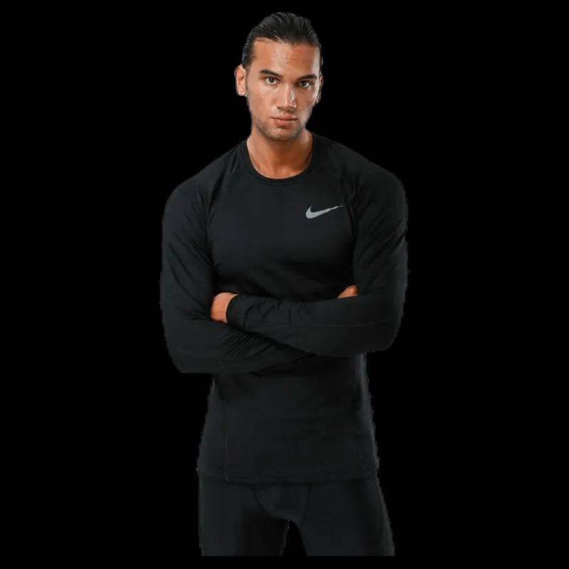 Outlet Nike Pro Therma Top LS Black Svart
