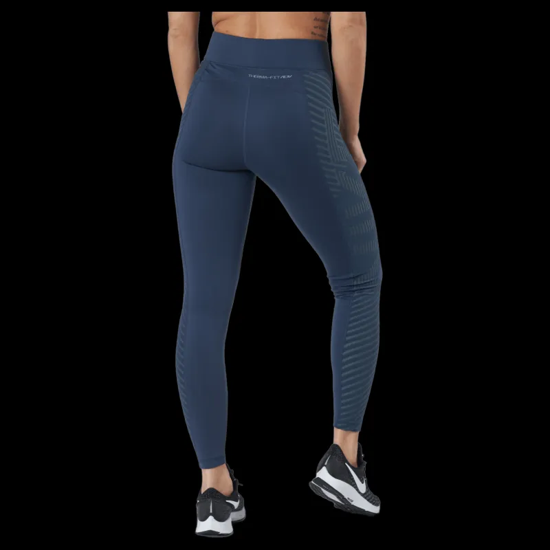 Nike Pro Therma-fit Adv Women's Hig Thunder Blue/metallic Silver Blå Online