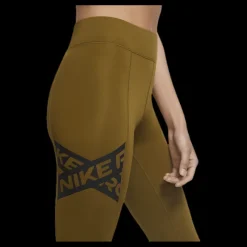 New Nike Pro Tight 7/8 Trompe L Black/Green Brun