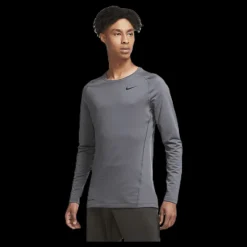 New Nike Pro Warm LS Top Black/Grey Grå