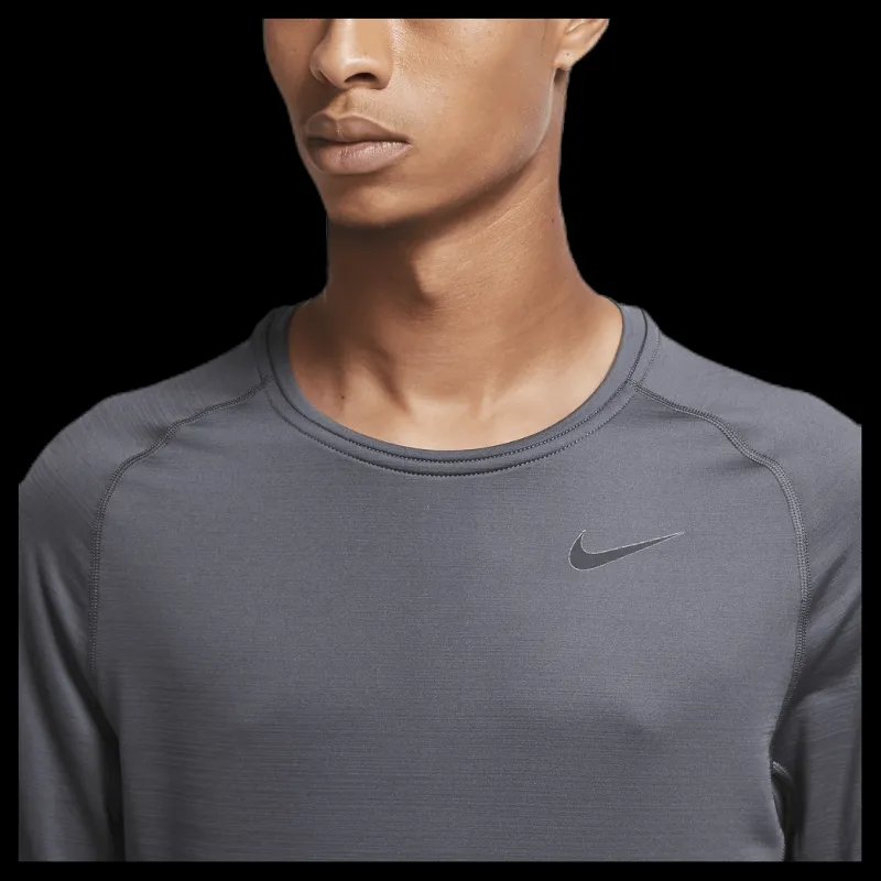 New Nike Pro Warm LS Top Black/Grey Grå