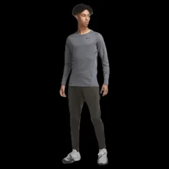 New Nike Pro Warm LS Top Black/Grey Grå