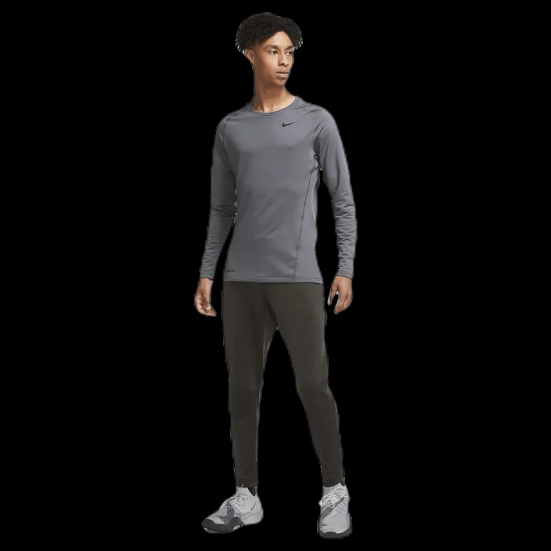 New Nike Pro Warm LS Top Black/Grey Grå