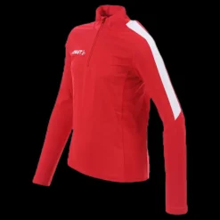 Best Craft Progress Halfzip Ls Tee Junior Red Röd