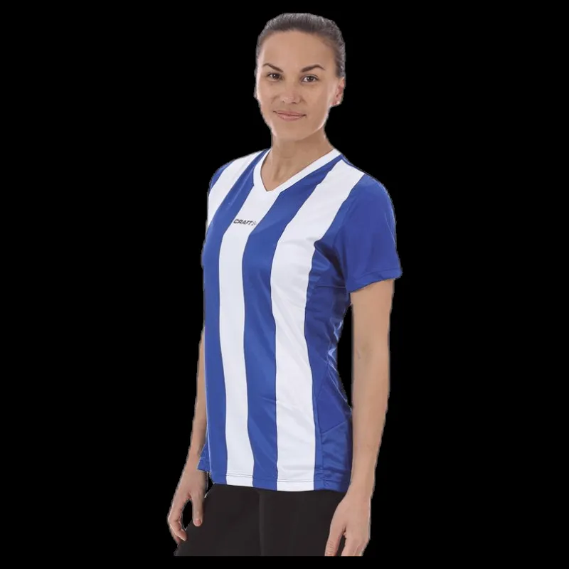 Craft Progress Stripe Jersey W Blue/White Blå och Vit Outlet