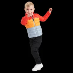 Best Didriksons Puff Jacket Orange/Blue/Yellow Orange, Blå och Gul