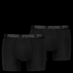 Puma Men Everyday Basic Boxer Black / Phantom Svart Discount