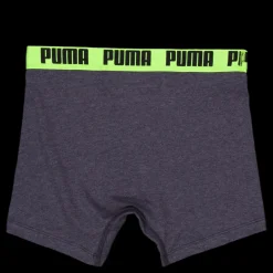 Puma Men Everyday Basic Boxer Dark Grey Melange / Yellow Grå Clearance