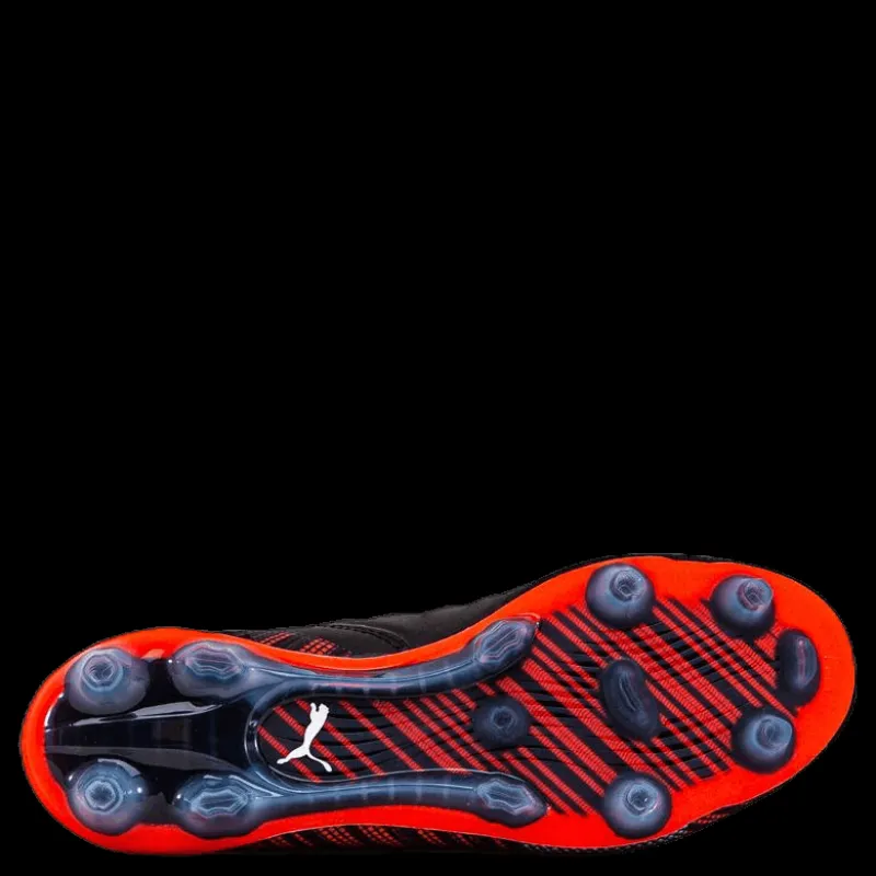 Sale Puma One 5.1 FG/AG Junior Black/Red Orange