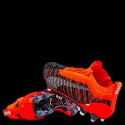 Sale Puma One 5.1 FG/AG Junior Black/Red Orange