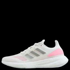 Sale adidas Pureboost 22 Shoes Cloud White / Silver Metallic / Beam Pink Vit och Rosa