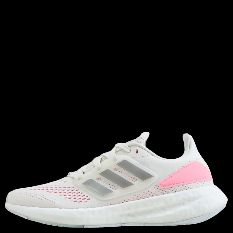Sale adidas Pureboost 22 Shoes Cloud White / Silver Metallic / Beam Pink Vit och Rosa