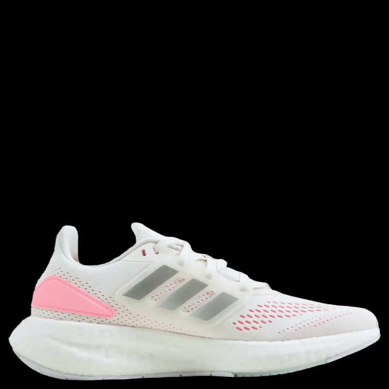 Sale adidas Pureboost 22 Shoes Cloud White / Silver Metallic / Beam Pink Vit och Rosa