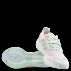 Sale adidas Pureboost 22 Shoes Cloud White / Silver Metallic / Beam Pink Vit och Rosa