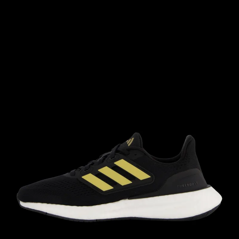 adidas Pureboost 23 Shoes Core Black / Gold Metallic / Carbon Svart New