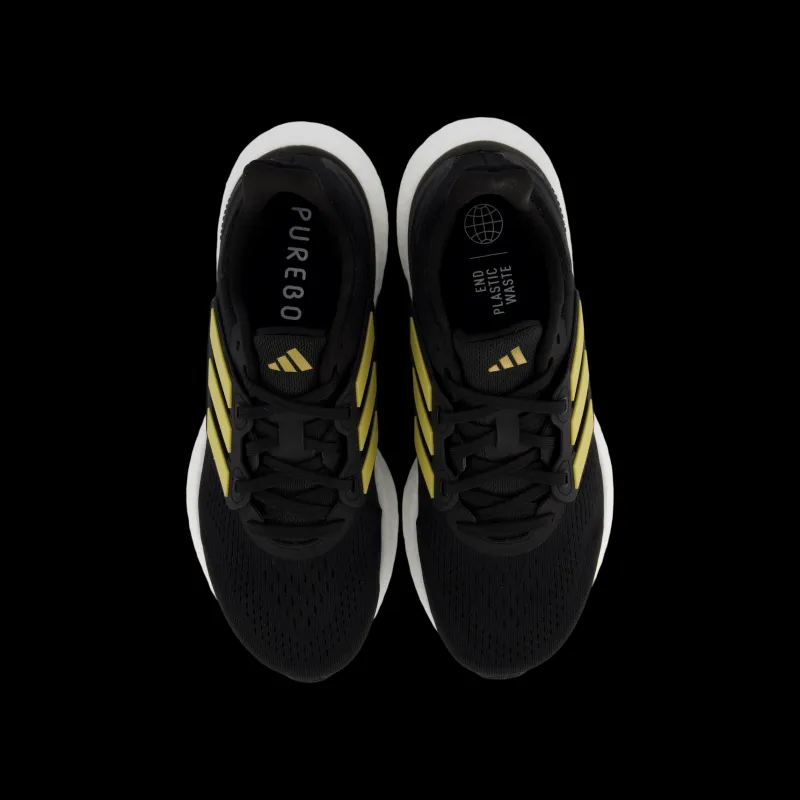 adidas Pureboost 23 Shoes Core Black / Gold Metallic / Carbon Svart New