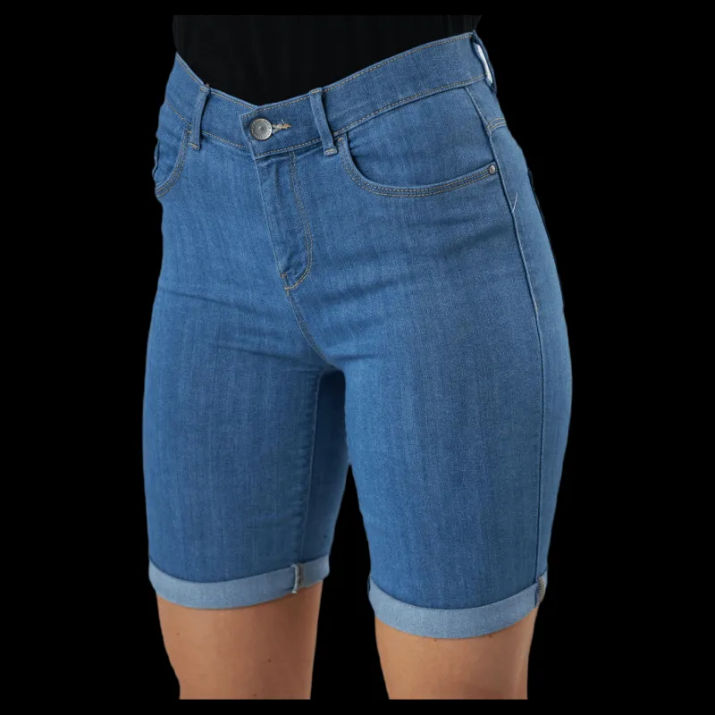 Only Rain Life Mid Long Shorts Blue Blå Outlet