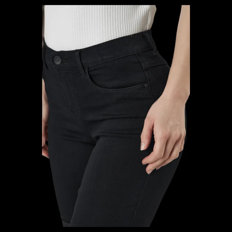 Only Rain Mid Long Shorts Black Svart