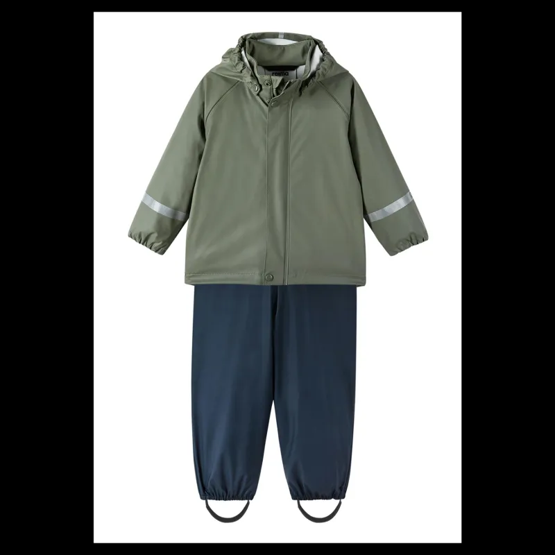 Hot Reima Rain outfit Tihku Greyish green Flerfärgad