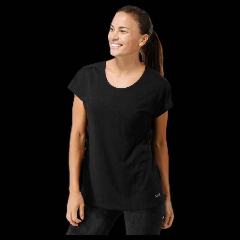 Online Casall Raw Elastic Tee Black Svart