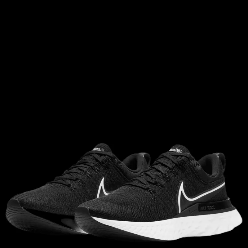 Best Nike React Infinity Run Flyknit 2 White/Black Svart