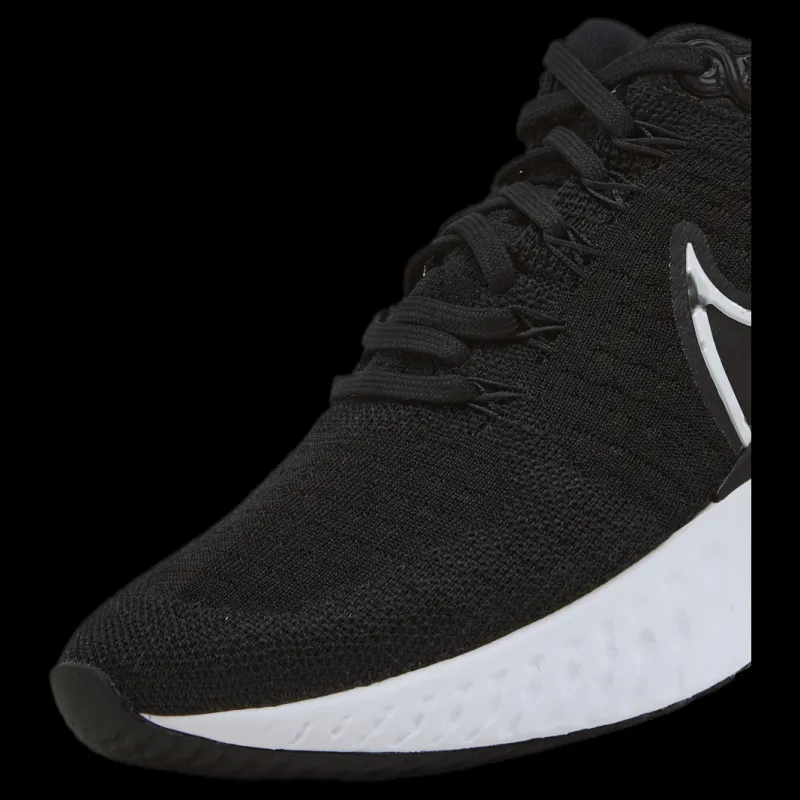 New Nike React Infinity Run Flyknit 2 White/Black Svart