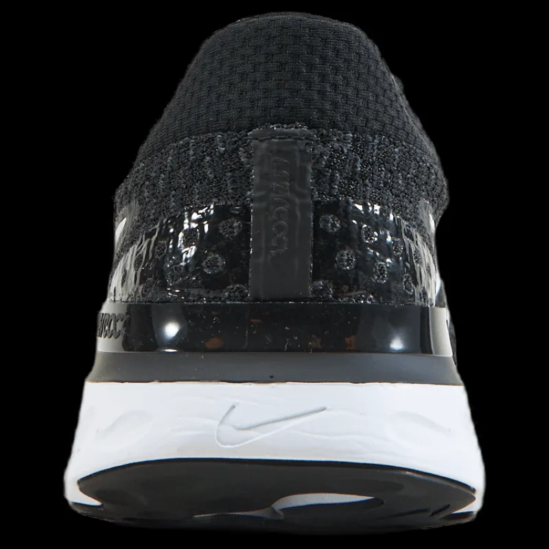Nike React Infinity Run Flyknit 3 Men's Road Running Shoes BLACK/WHITE Svart Hot