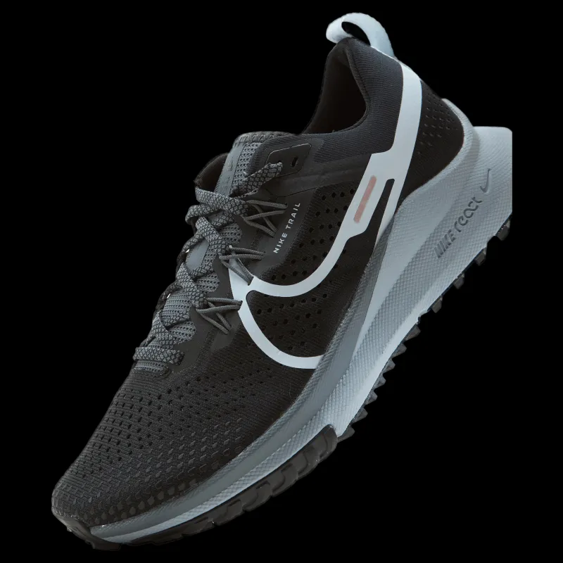 Nike React Pegasus Trail 4 Men's Trail Running Shoes BLACK/AURA-DARK GREY-WOLF GREY Svart New