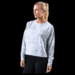 Clearance Nike Rebel Dry Crew Patterned/Grey Blå