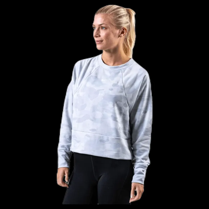 Clearance Nike Rebel Dry Crew Patterned/Grey Blå