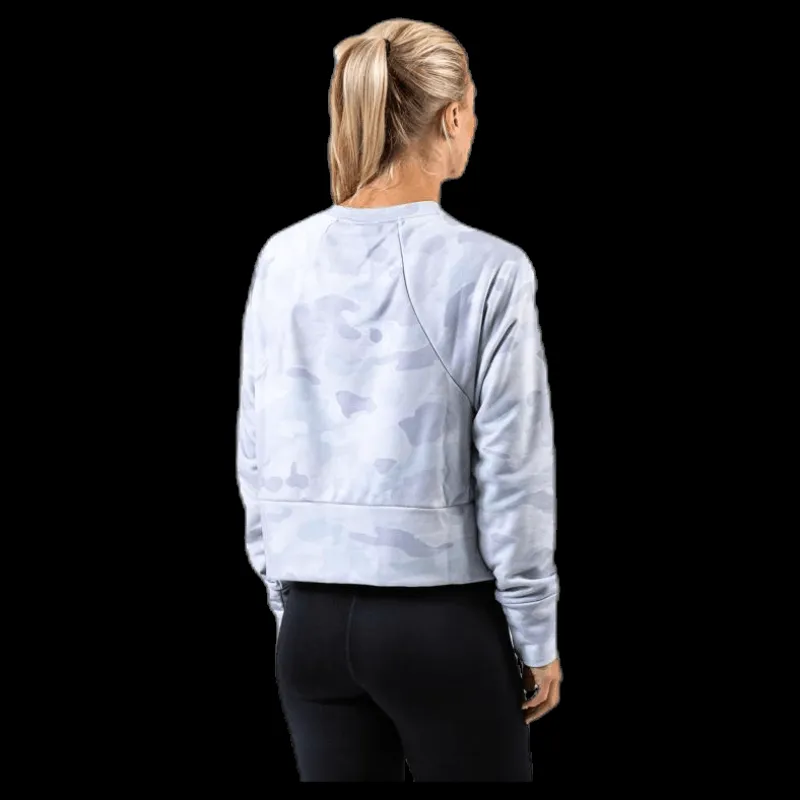 Clearance Nike Rebel Dry Crew Patterned/Grey Blå