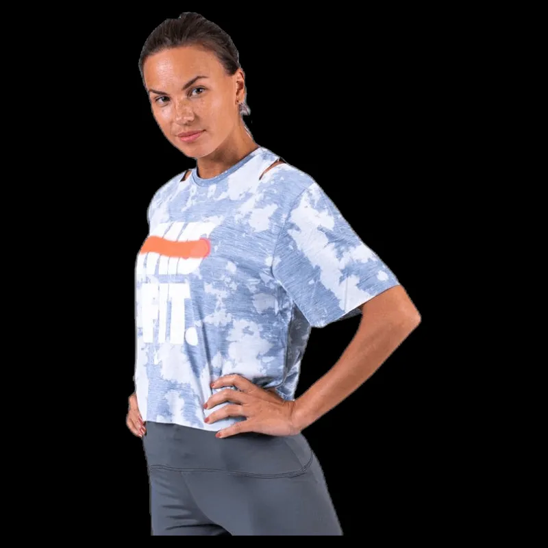 Nike Rebel SS Crop Top White/Grey Flerfärgad Best