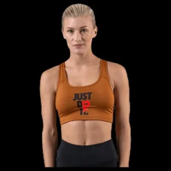 Nike Rebel Swoosh JDI Bra Brown/Red Svart Hot