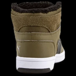 Outlet Puma Rebound Layup Fur SD Junior Green Brun
