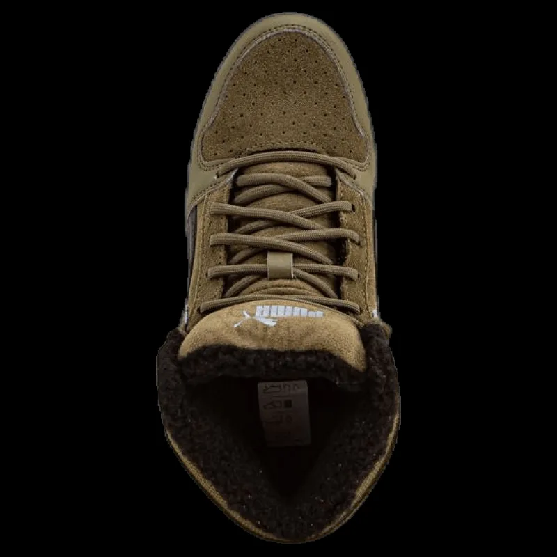Outlet Puma Rebound Layup Fur SD Junior Green Brun