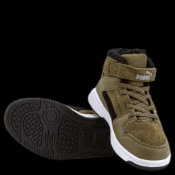 New Puma Rebound Layup Fur SD V PS Green Brun